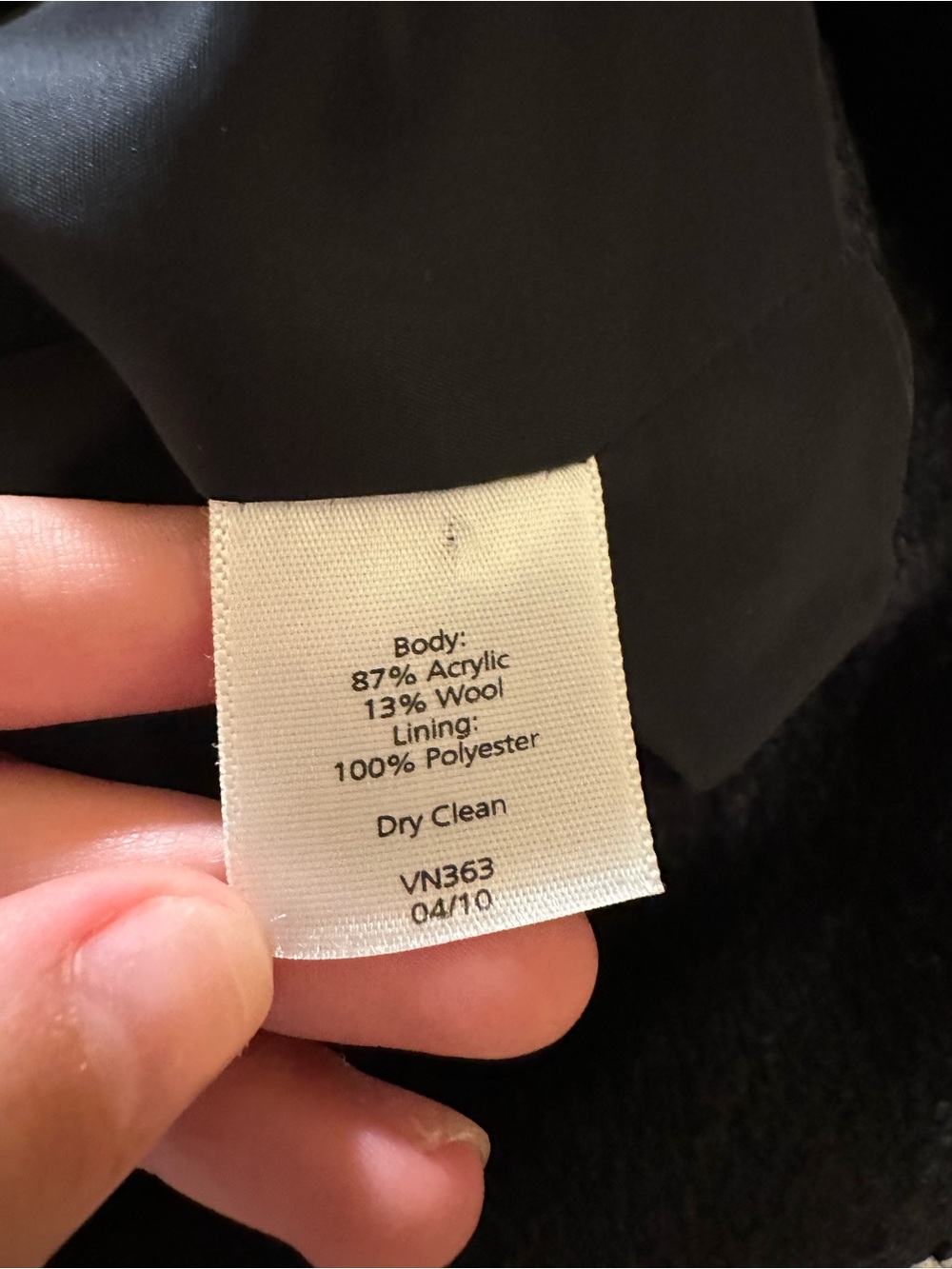 Talbots Black Bouclé Wool Blend Button Front Jacket Size 4 - Picture 11 of 11